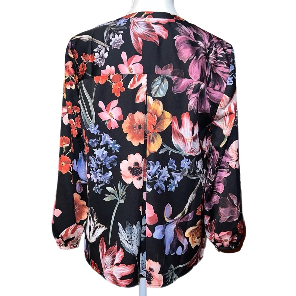 J. Crew - Open V-neck Top - Midnight Dutch Floral - Size Small - Picture 3 of 6